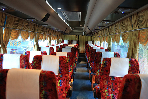 Golden Coach Bus Red Seat